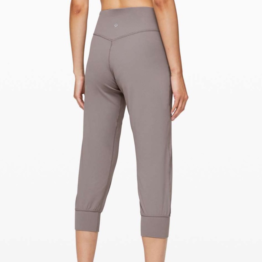 lululemon athletica Taupe High-Rise Cropped Track Joggers
